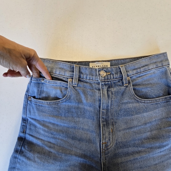 SLVRLAKE London High-rise Straight-leg Organic Jeans Blue Women's 28 - Picture 8 of 13